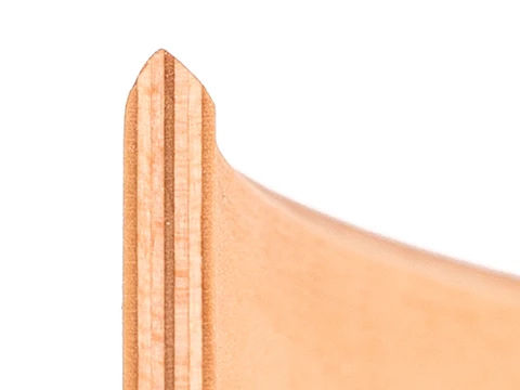 Bread and Butter bearing edge on a 7-ply maple shell