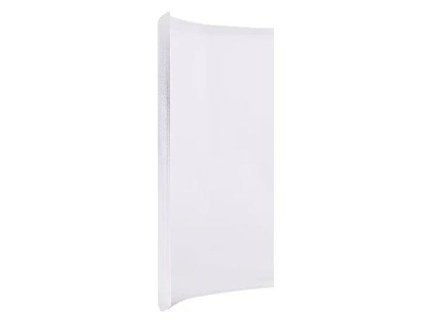 Clear acrylic shell in profile