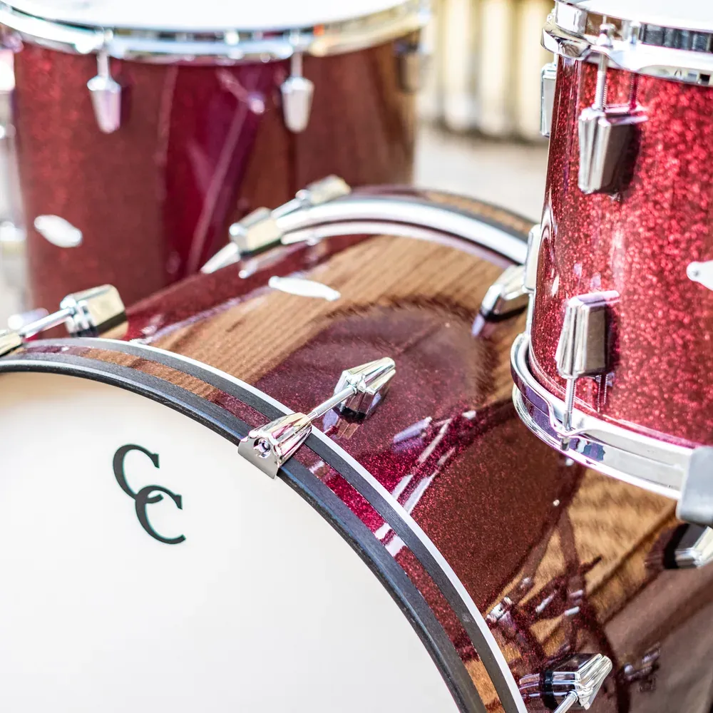 Maple Gum in Burgundy Sparkle up close