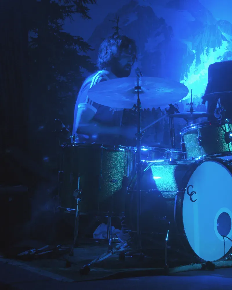 James Wright, JW Trio, playing C&C drums