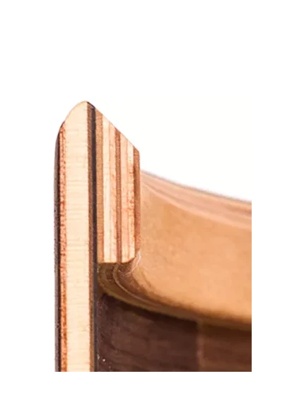 Walnut, poplar and walnut shell with maple reinforcement ring